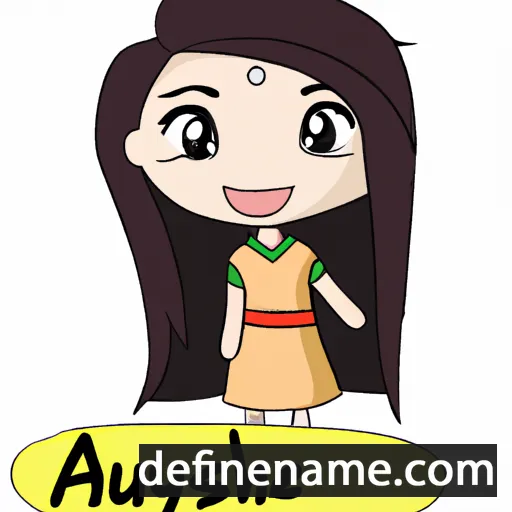 cartoon of the name Ayushee