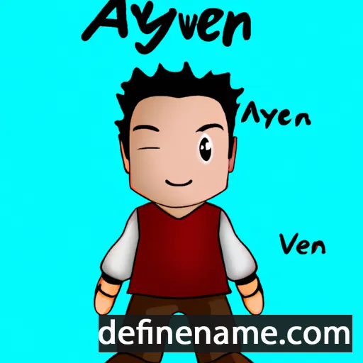 cartoon of the name Ayven