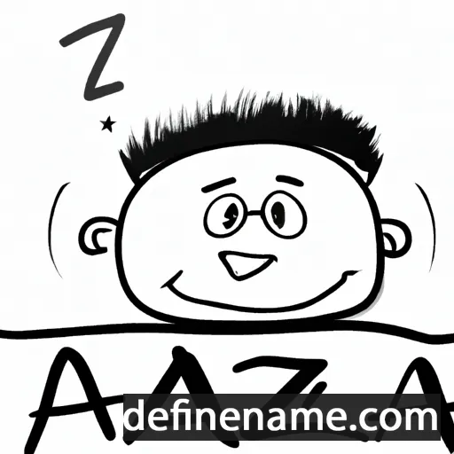 cartoon of the name Aza