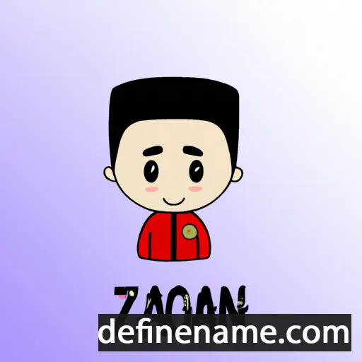 cartoon of the name Azaan