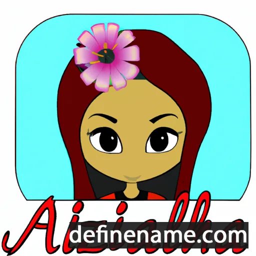 cartoon of the name Azahlia