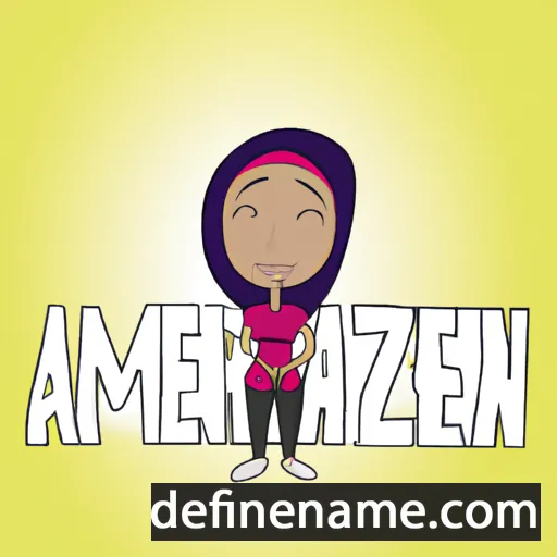 cartoon of the name Azarmeen