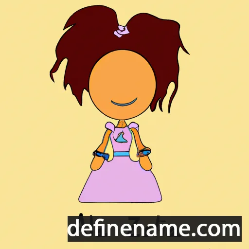 cartoon of the name Azélina