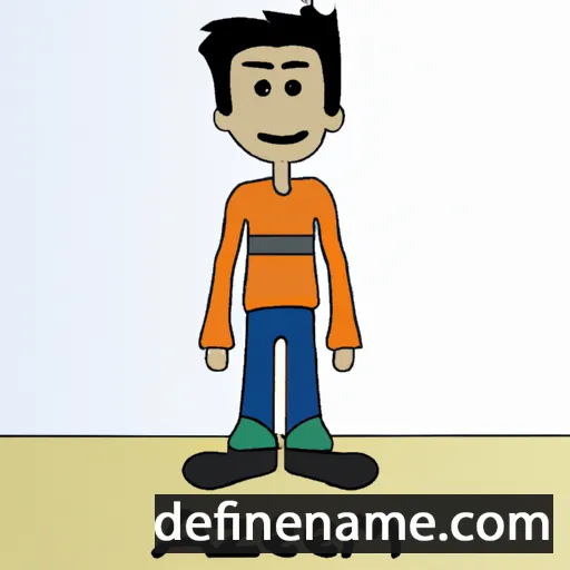 cartoon of the name Azeem