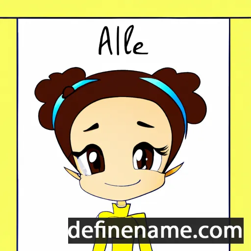 cartoon of the name Azelle