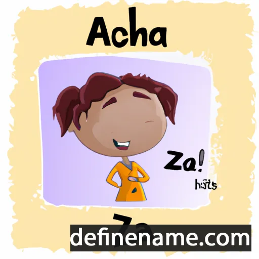 cartoon of the name Azha