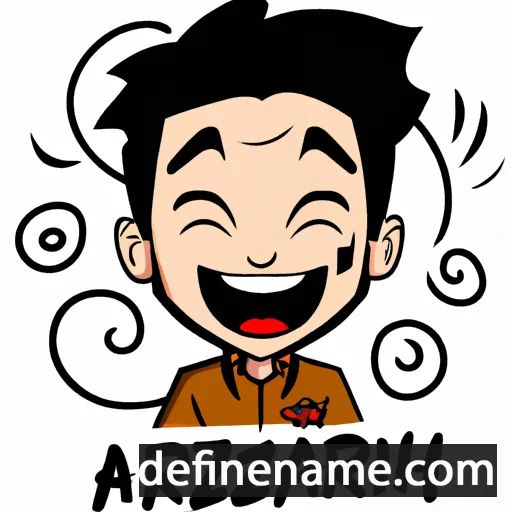 cartoon of the name Azhar