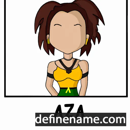 cartoon of the name Azia