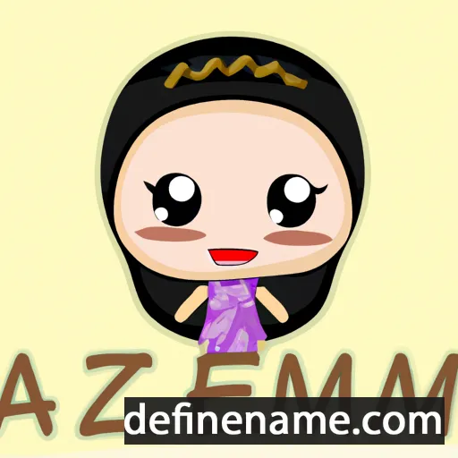 cartoon of the name Aziemah