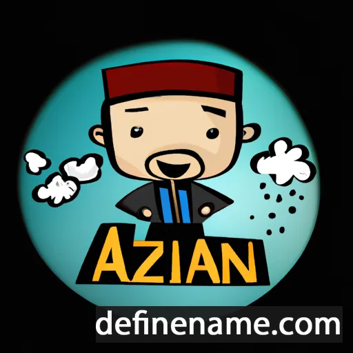 cartoon of the name Azizan