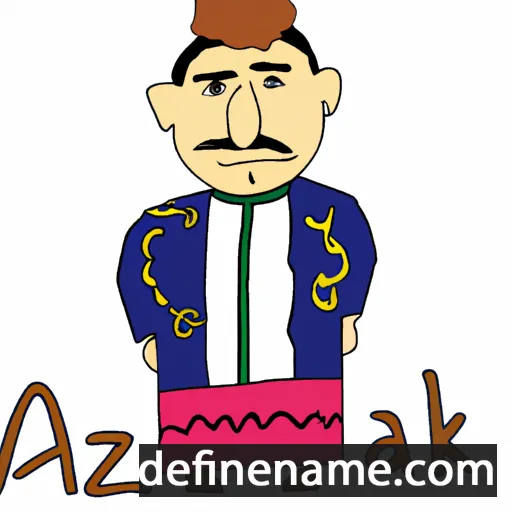 cartoon of the name Azizbek