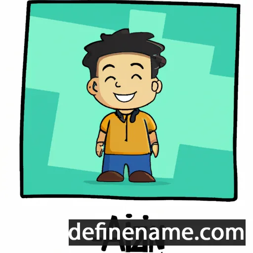 cartoon of the name Azlan