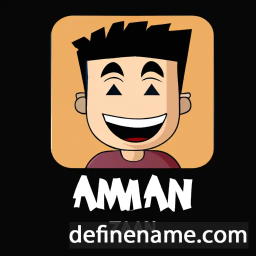 cartoon of the name Azman