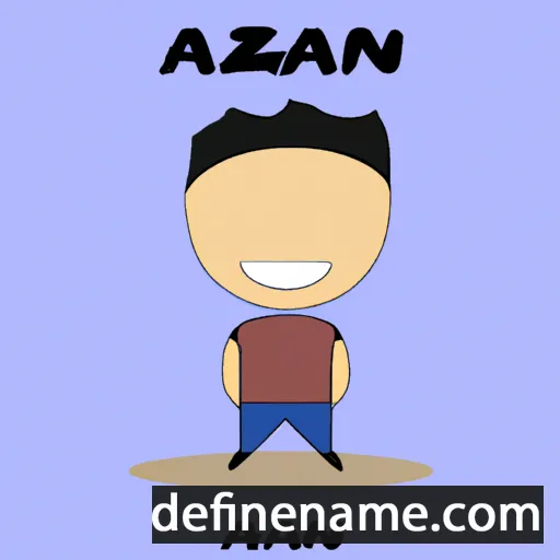 cartoon of the name Aznan