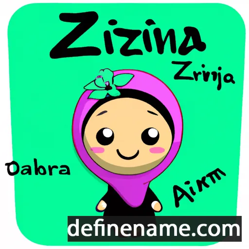 cartoon of the name Azrina