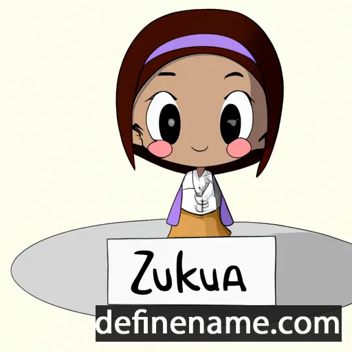 cartoon of the name Azuka