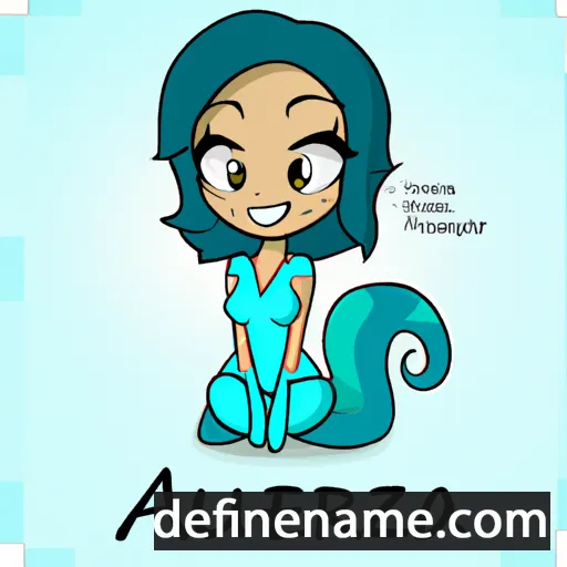 cartoon of the name Azurea