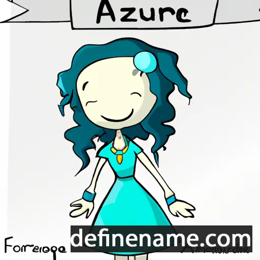 cartoon of the name Azurine