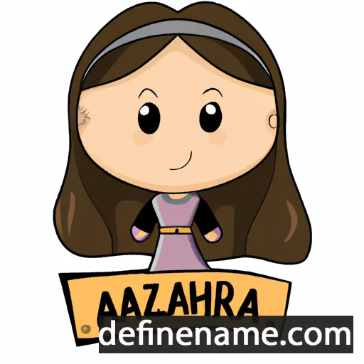 cartoon of the name Azzahra