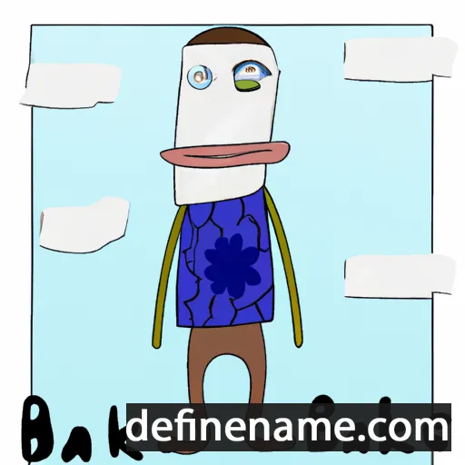 cartoon of the name Babnek