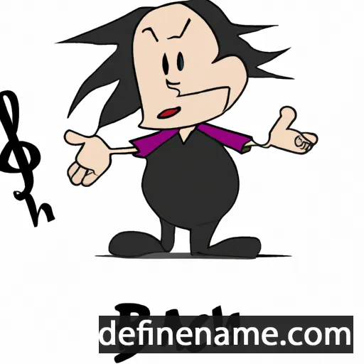 cartoon of the name Bach