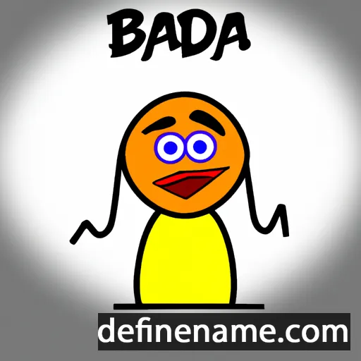 cartoon of the name Badaba