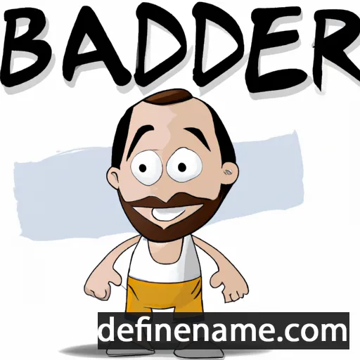 cartoon of the name Bader