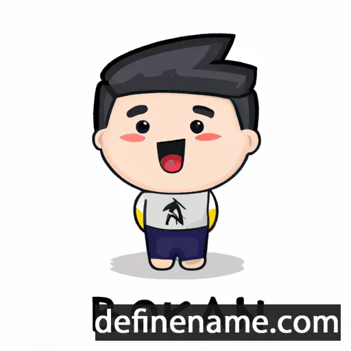 cartoon of the name Baek-han