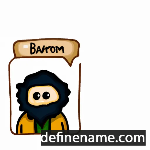 cartoon of the name Baharom