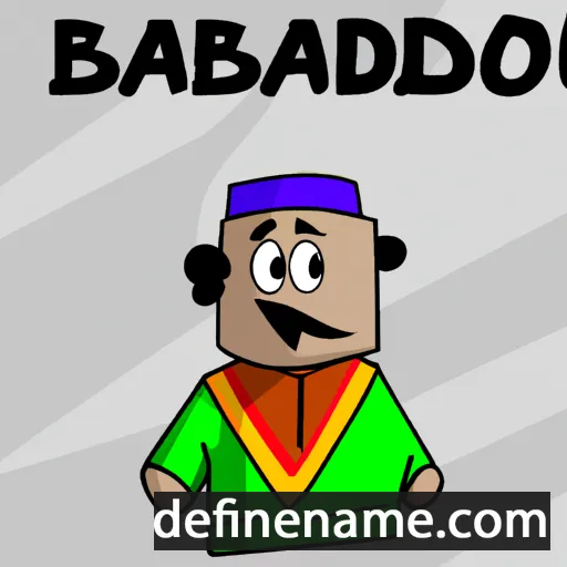 cartoon of the name Bahodur