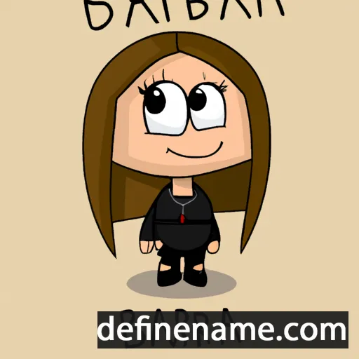 cartoon of the name Bàrbara