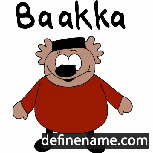 cartoon of the name Bäkirä