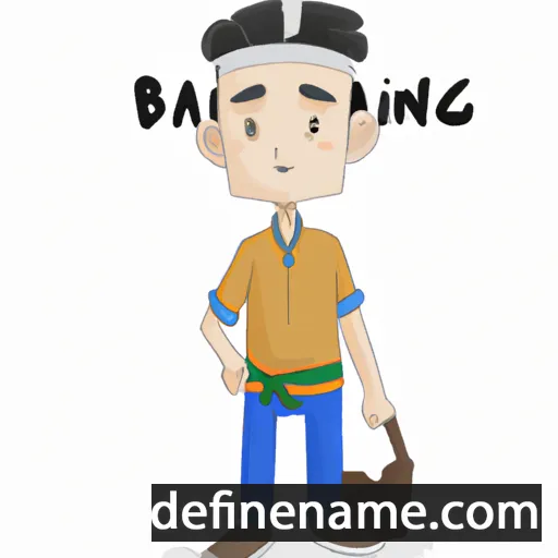 cartoon of the name Baiming