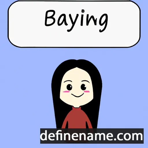 cartoon of the name Baiying