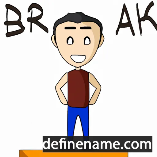 cartoon of the name Bakar