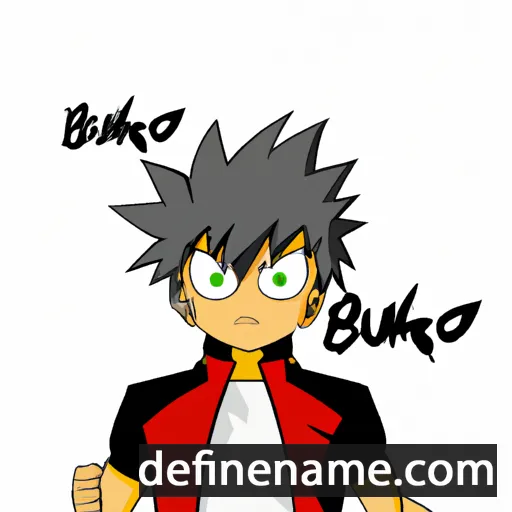 cartoon of the name Bakugou