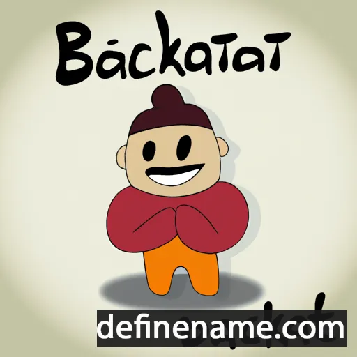 cartoon of the name Bakytbek