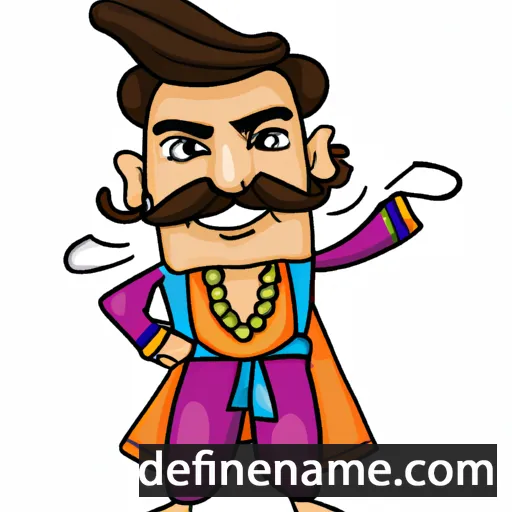 cartoon of the name Balkrishan