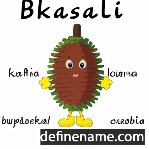 cartoon of the name Banksia