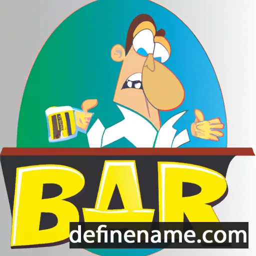 cartoon of the name Bar