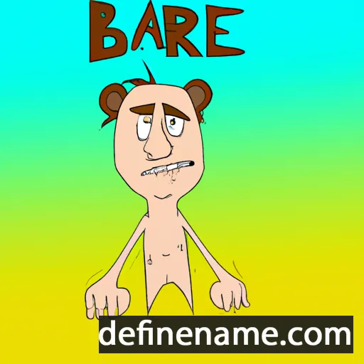 cartoon of the name Bare