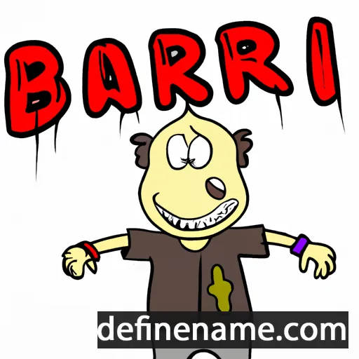 cartoon of the name Barri