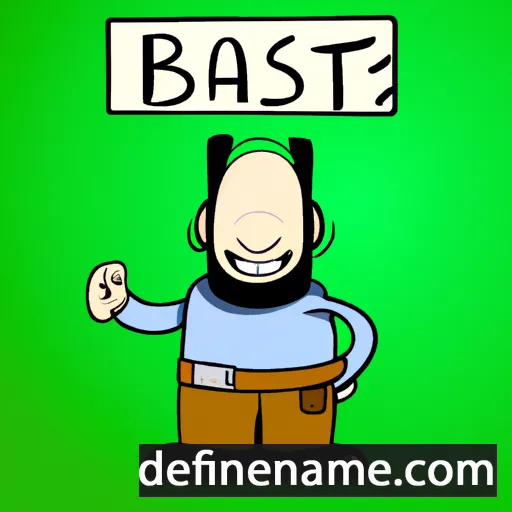 cartoon of the name Baset