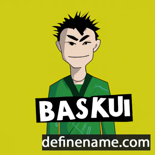 cartoon of the name Basuki