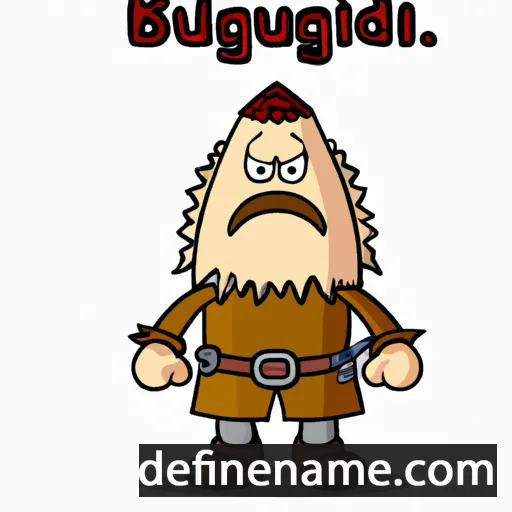 cartoon of the name Baugheiðr