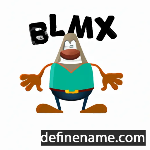 cartoon of the name Baxmal