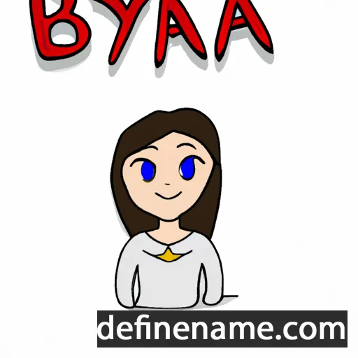 cartoon of the name Bayra