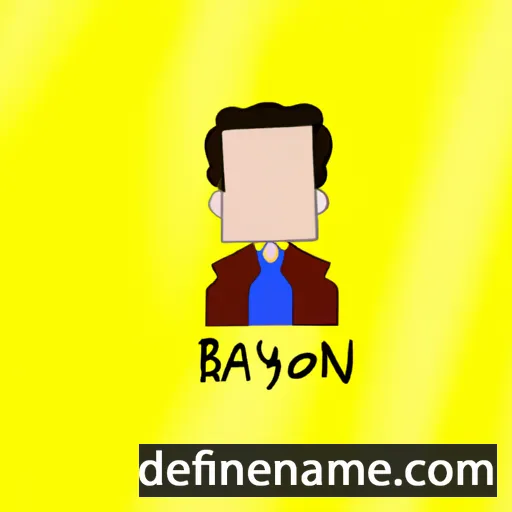 cartoon of the name Bayron