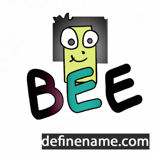 cartoon of the name Bé