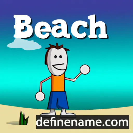 cartoon of the name Beach